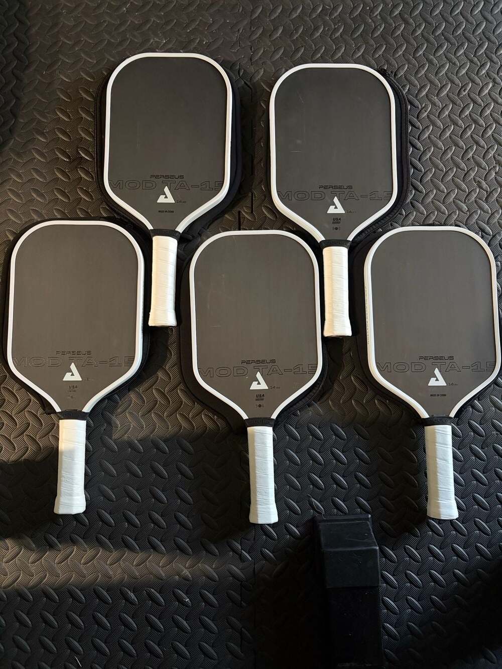 5 JOOLA Perseus MOD TA-15 14mm Pickleball Paddle White